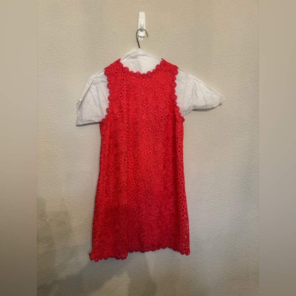 Kate Spade Vibrant Tangerine Lace Dress
